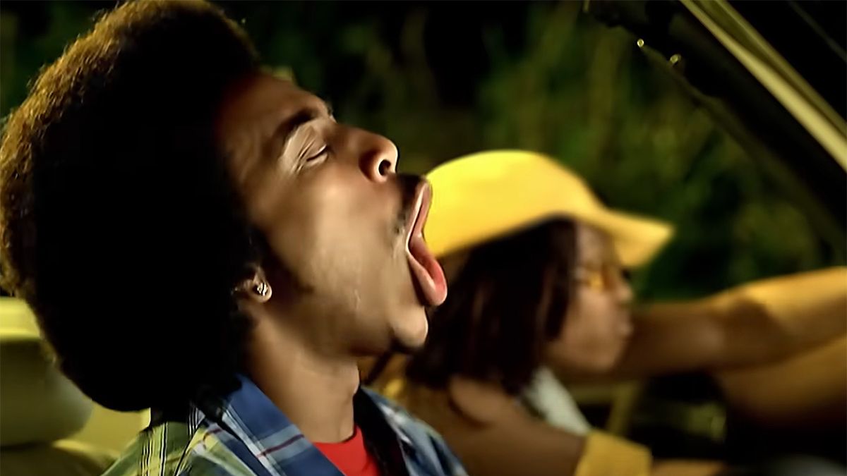 Ludacris singing in a convertible in the &quot;Move B----&quot; music video.