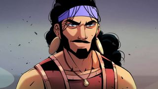 The titular royalty in the opening cutscene of The Rogue Prince of Persia