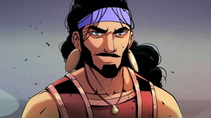 The titular royalty in the opening cutscene of The Rogue Prince of Persia