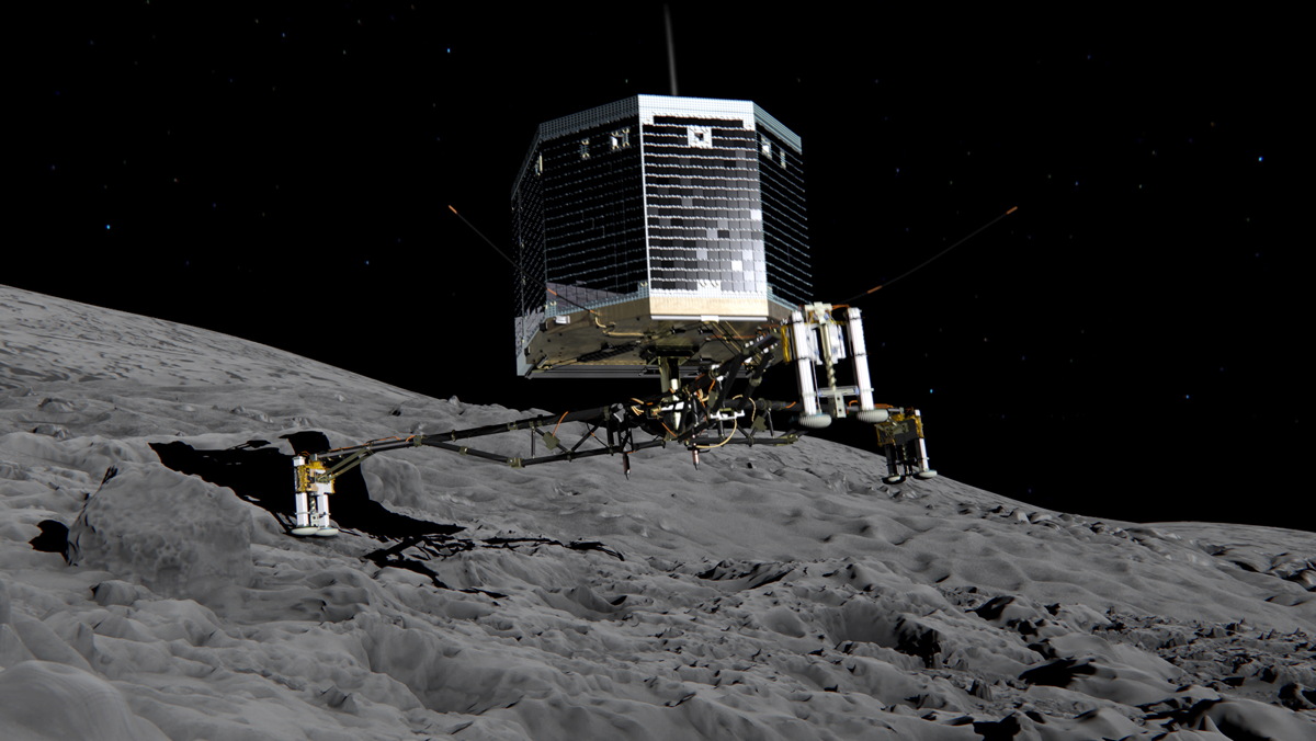 Philae Probe on Comet 67p/Churyumov-Gerasimenko