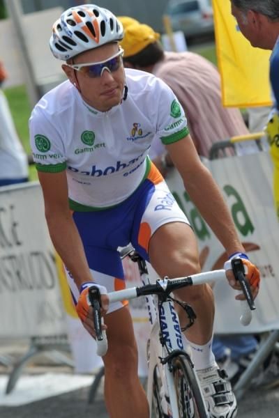 Young rider classification leader Sebastian Langeveld (Rabobank)