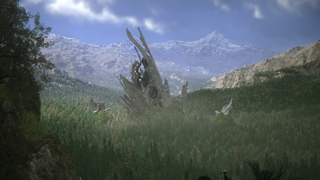 A grassy field in Final Fantasy 16.