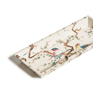 rectangle tray with floral pattern