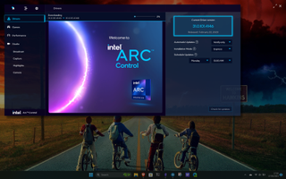 Intel Arc Control downloading the latest driver update