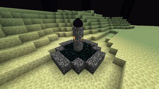 The exit portal and ender dragon egg