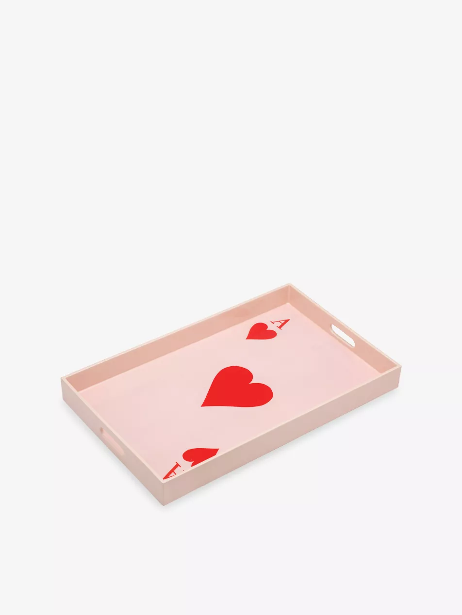 Queen of Hearts Wood Tray