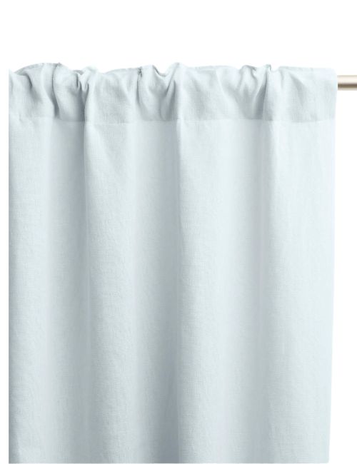 Pale Blue European Flax -Certified Linen Window Curtain Panel
