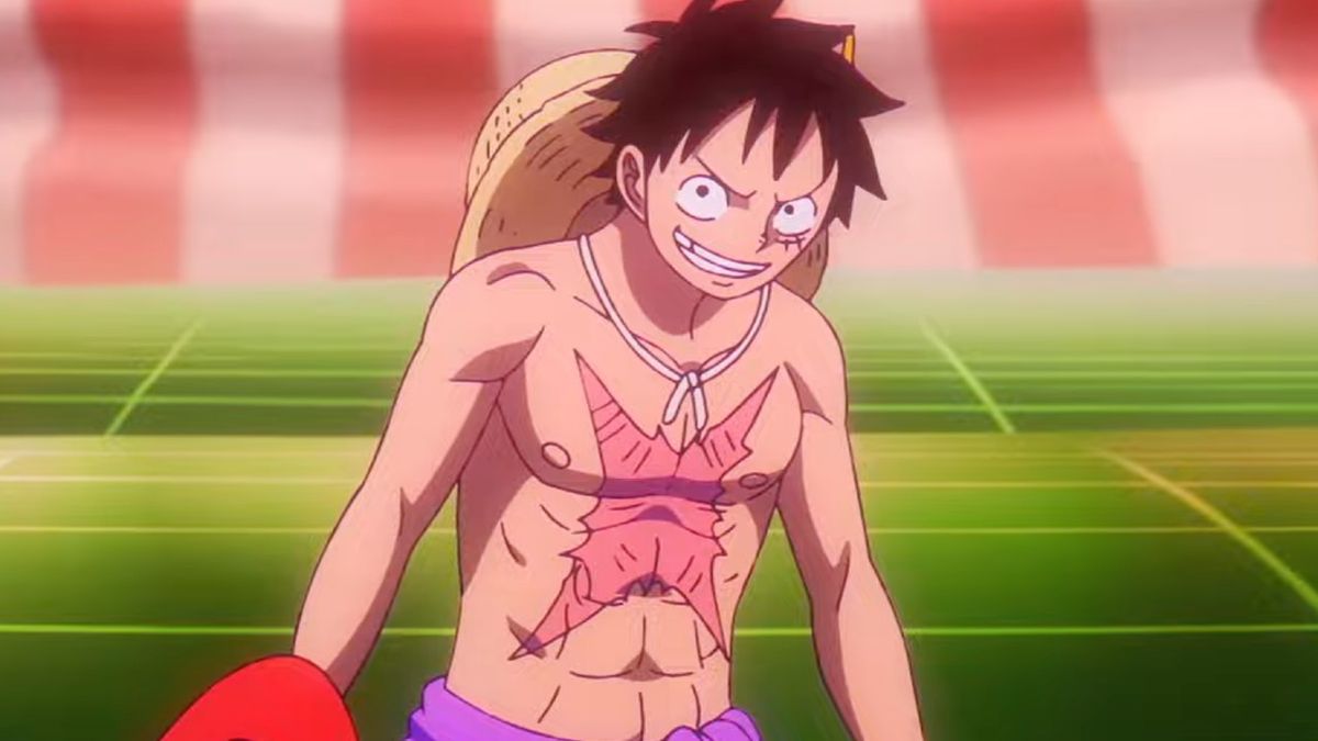 Monkey D. Luffy preparing to go Gear 5