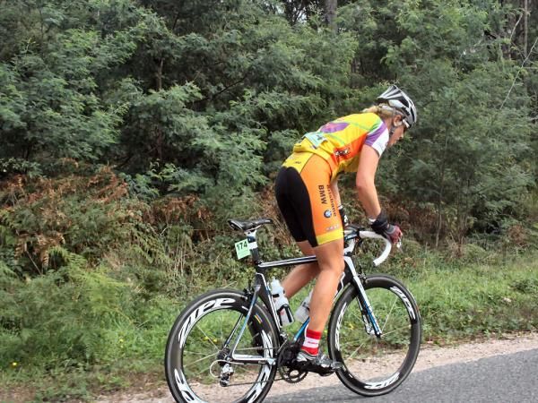 Sally Robbins couldn't stay with the leaders on the final stage.