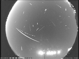 Perseid Meteor Shower 2011 seen by NASA camera in Huntsville, Alabama