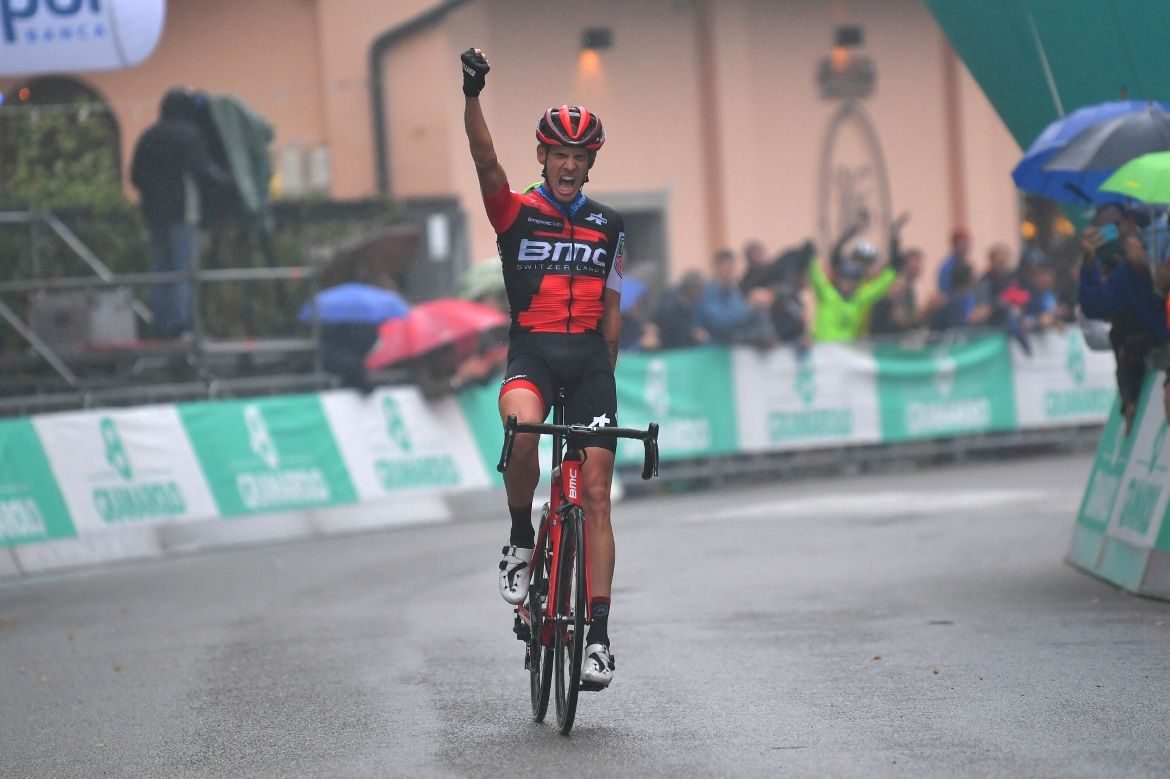 Alessandro De Marchi celebrates his victory