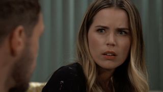 Sofia Mattsson as Sasha shocked in General Hospital