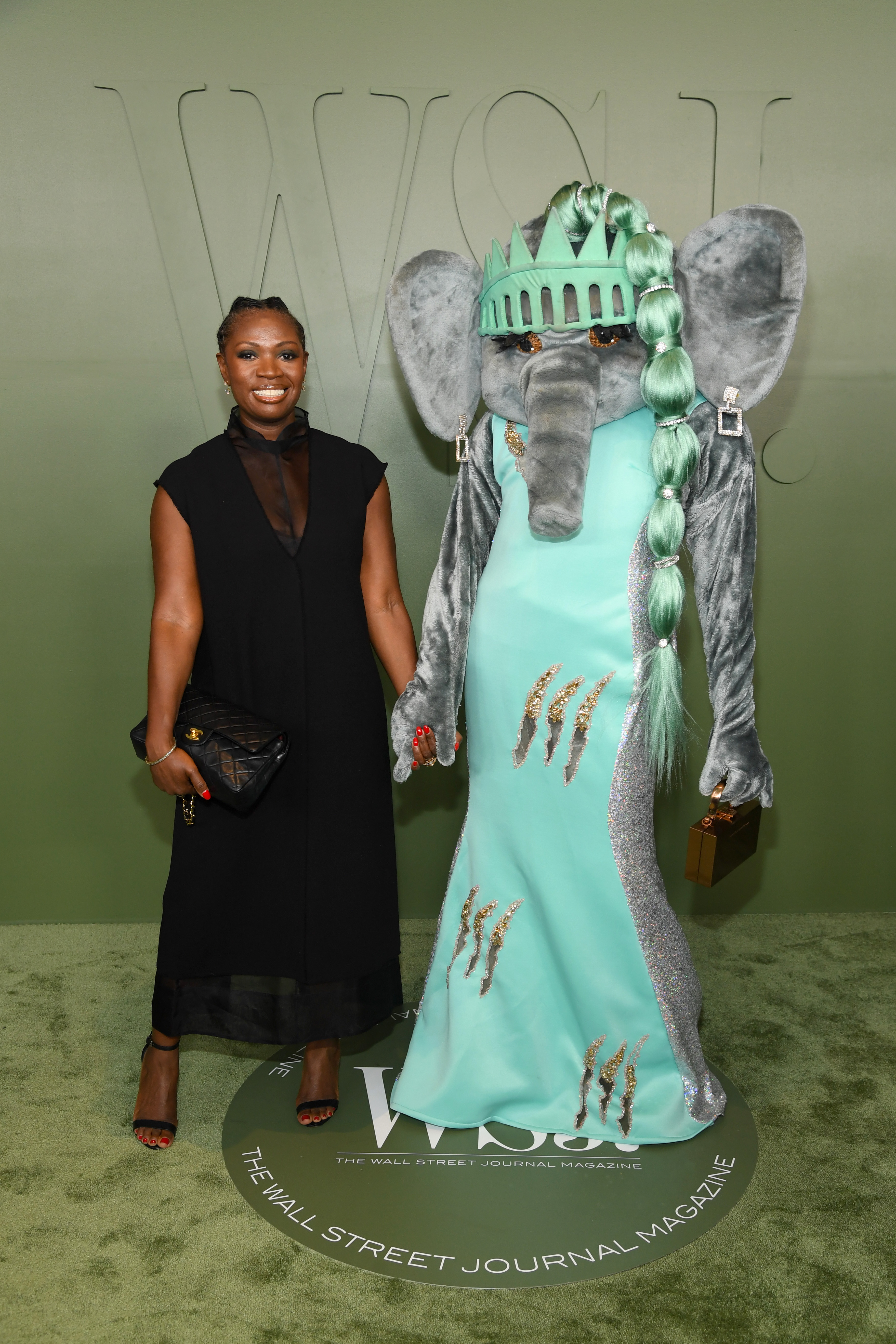 Shana Stephenson and Ellie the Elephant attend the WSJ. Magazine 2024 Innovator Awards on October 29, 2024