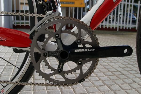 Apex employs the exactly the same Powerglide chainrings as Rival.