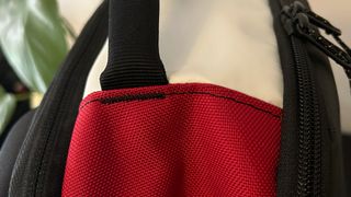 Stitching on Timbuk2 Division backpack close up