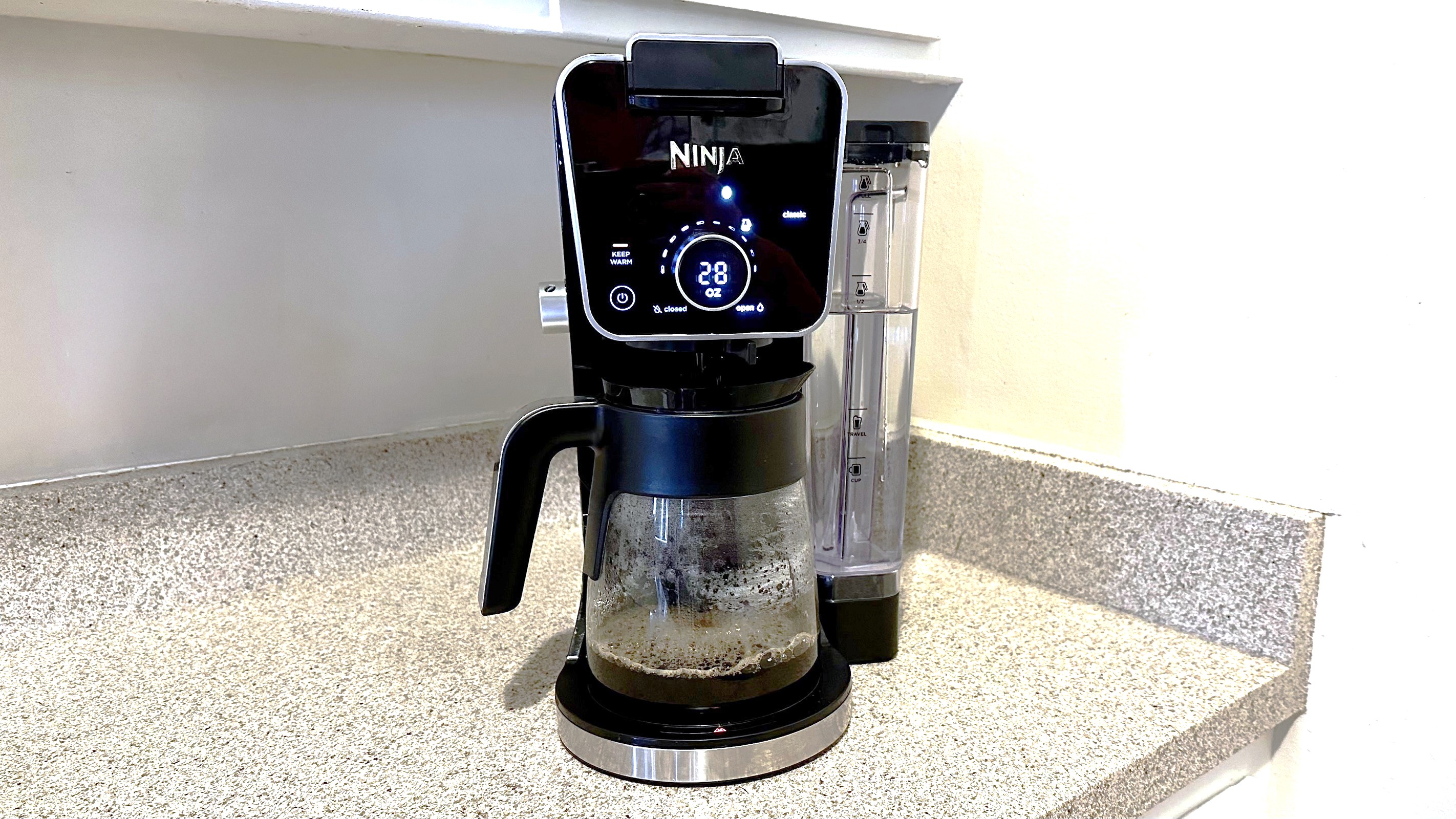 Ninja DualBrew Pro coffee maker on kitchen counter