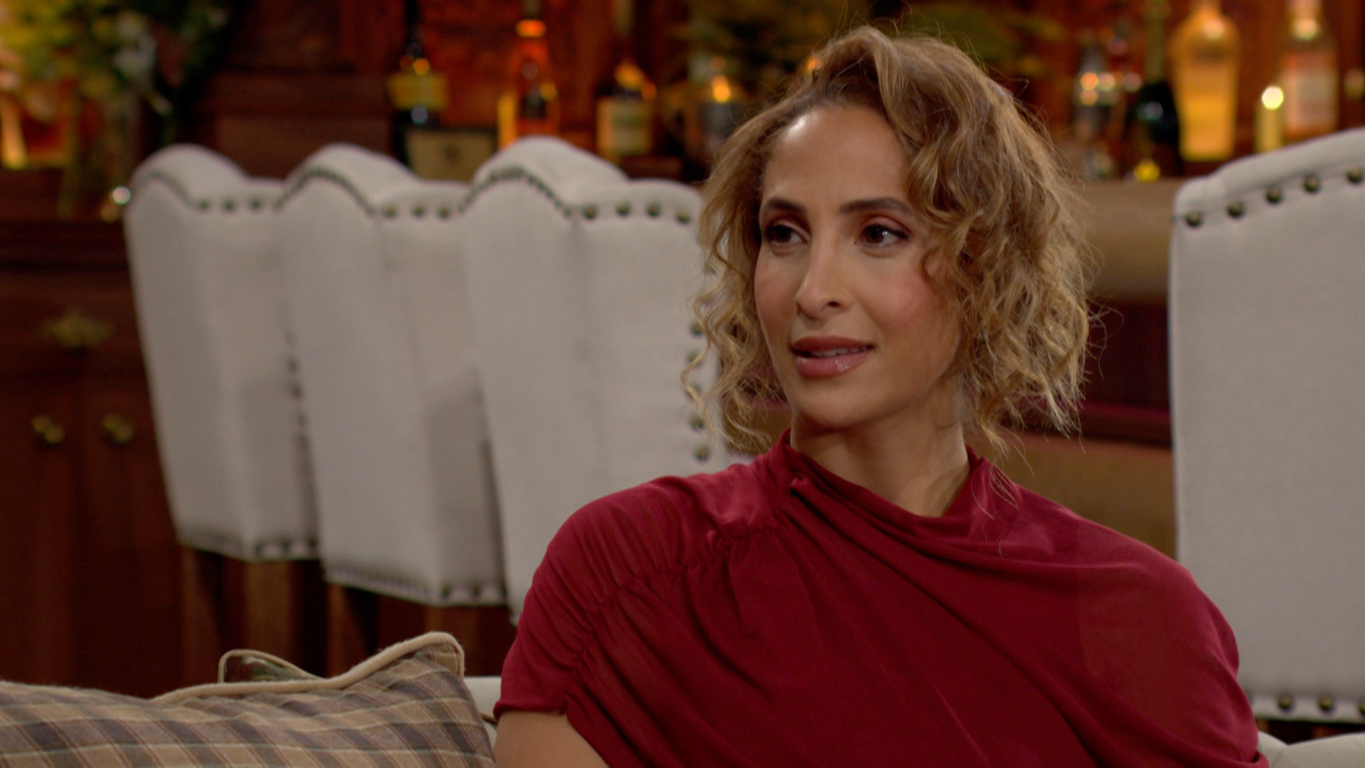 Christel Khalil as Lily skeptical in The Young and the Restless