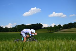 Antonio Tiberi on the road in stage 14 of the Giro d'Italia
