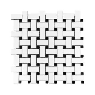 Mono basketweave design mosaic tile