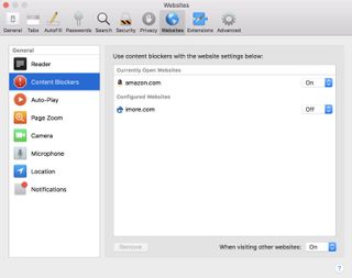 Customizing websites in Safari on macOS High Sierra