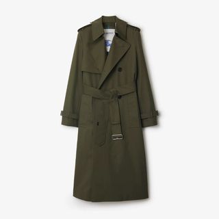 Burberry Long Cotton Blend Trench Coat