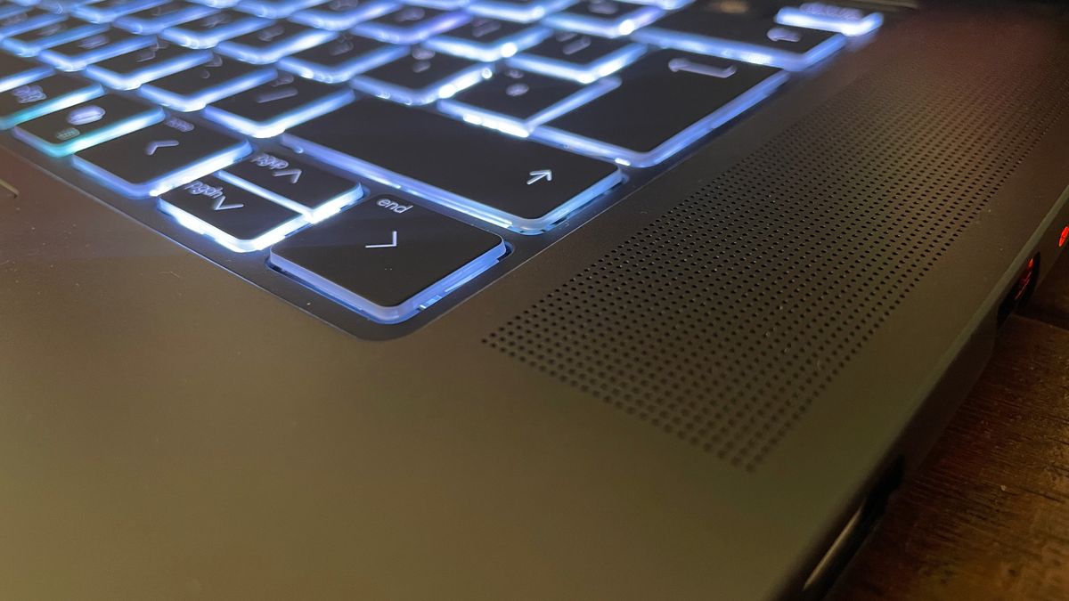 An MSI Stealth 16 AI+ gaming laptop with RTX 5080 mobile (125 W).