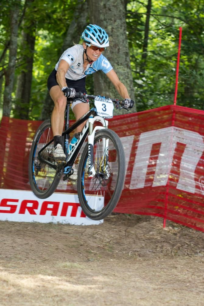Judy Freeman over the ramp.