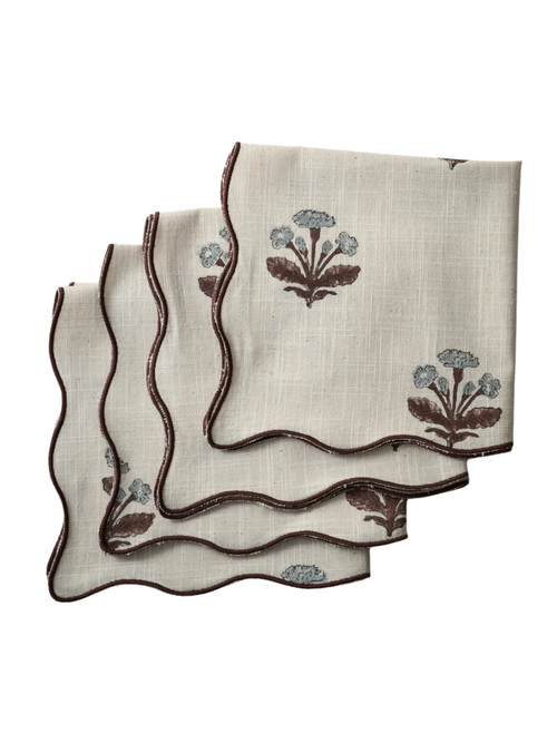 Elaine Block Print Napkin Set of Four
