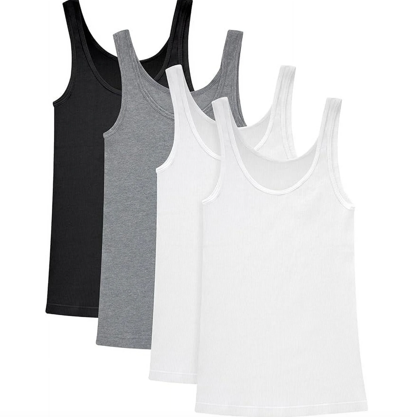 Hanes, Hanes Originals Pack, Soft Cotton Rib Tank Tops for Women, 4-Pack