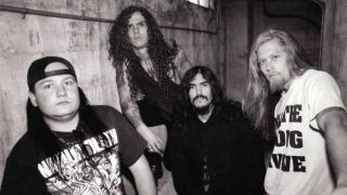 Machine Head posing for a photograph in 1994