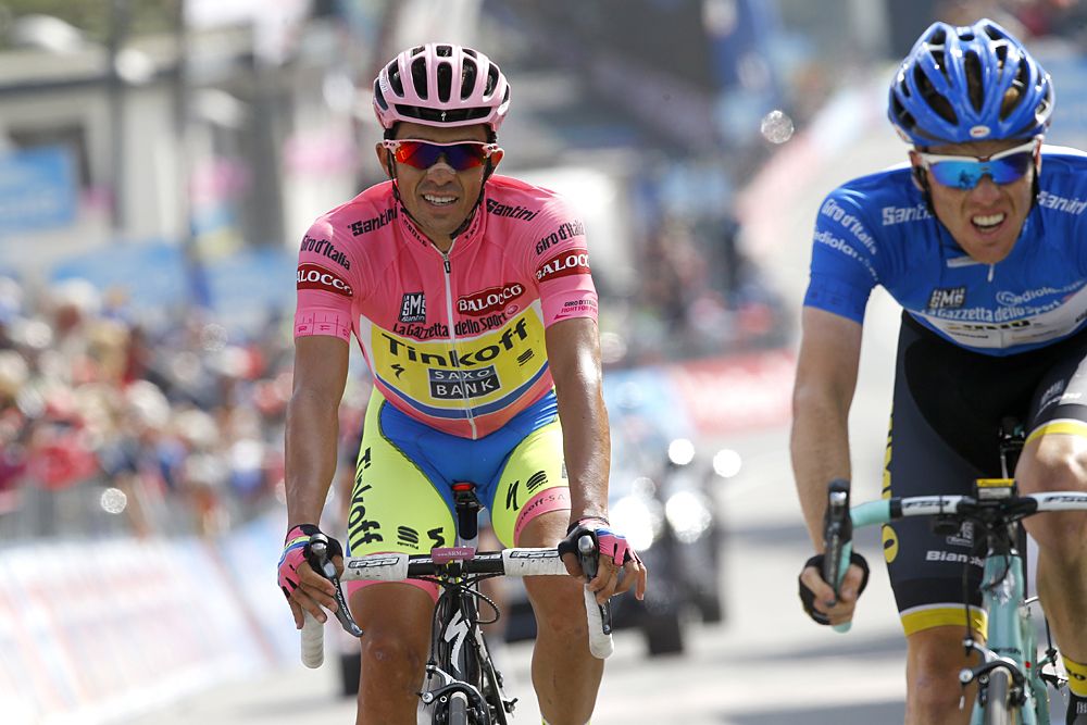 Alberto Contador (Tinkoff-Saxo) finished stage 19 in sixth place