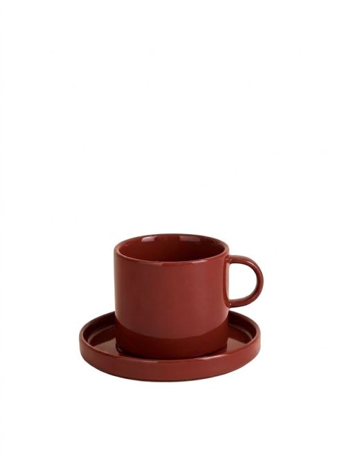 Straight Sided Cup & Saucer