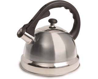 Mr. Coffee Claredale Stainless Steel Whistling Tea Kettle in Brushed Satin colorway