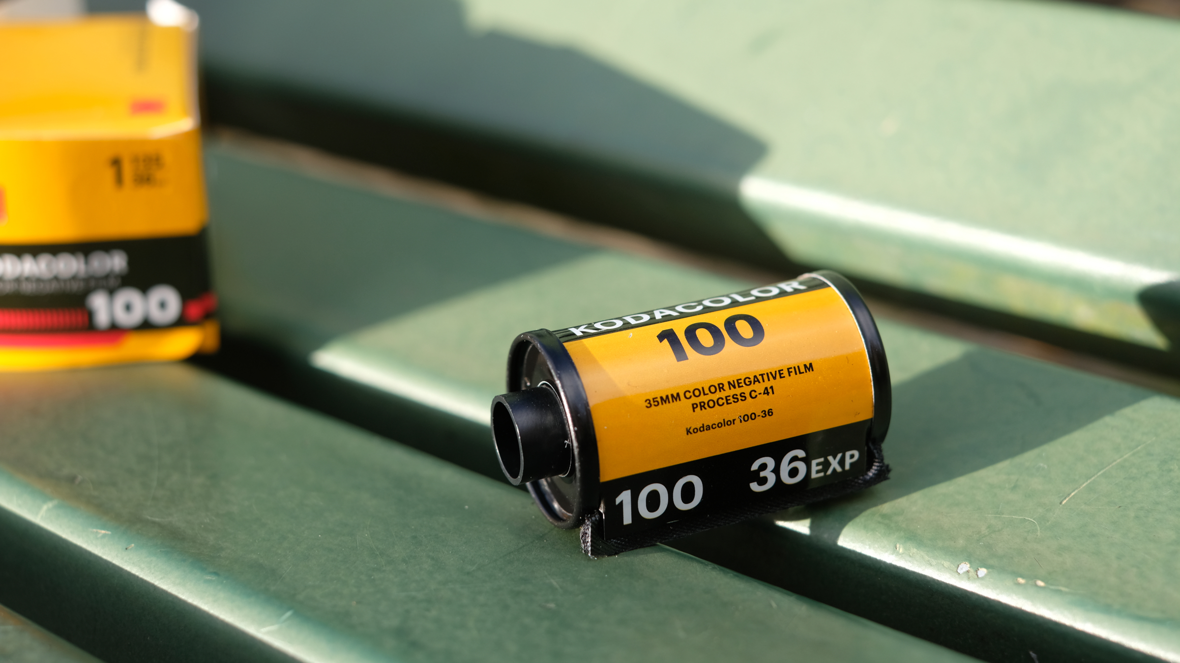 Photograph of Kodak Kodacolor 100 film canister