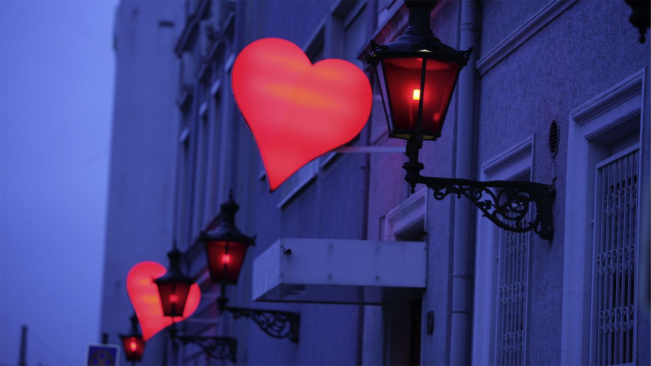 Lighting, Red, Carmine, Lantern, Heart, Material property, Holiday, Light fixture, Love, Coquelicot, 