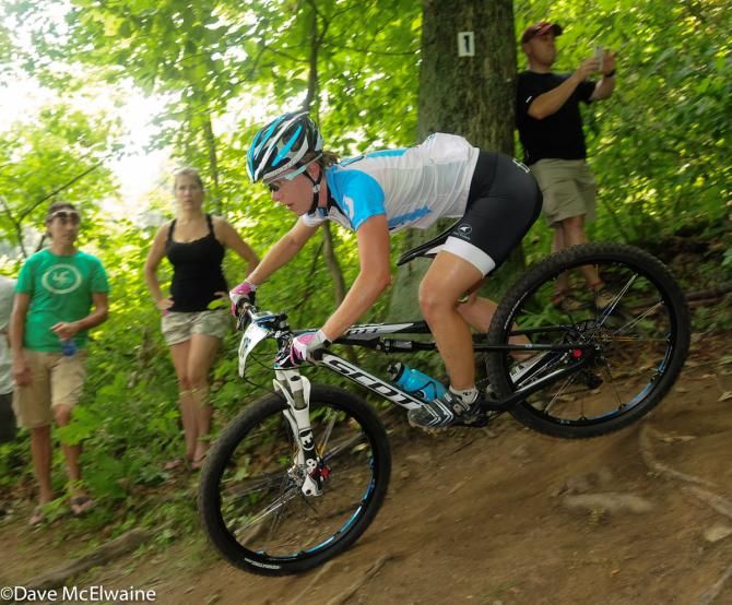Chloe Woodruff (Crank Brothers) rode brilliantly to a fourth place finish on her new Scott machine