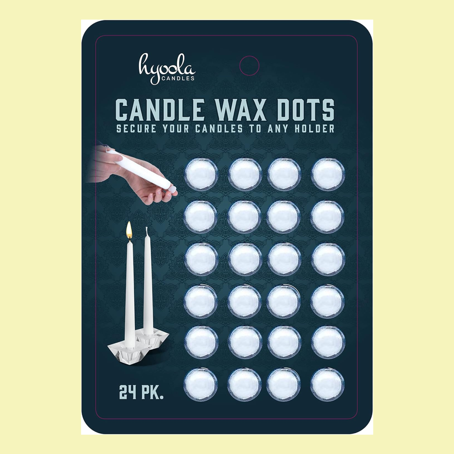 A pack of candle wax dots