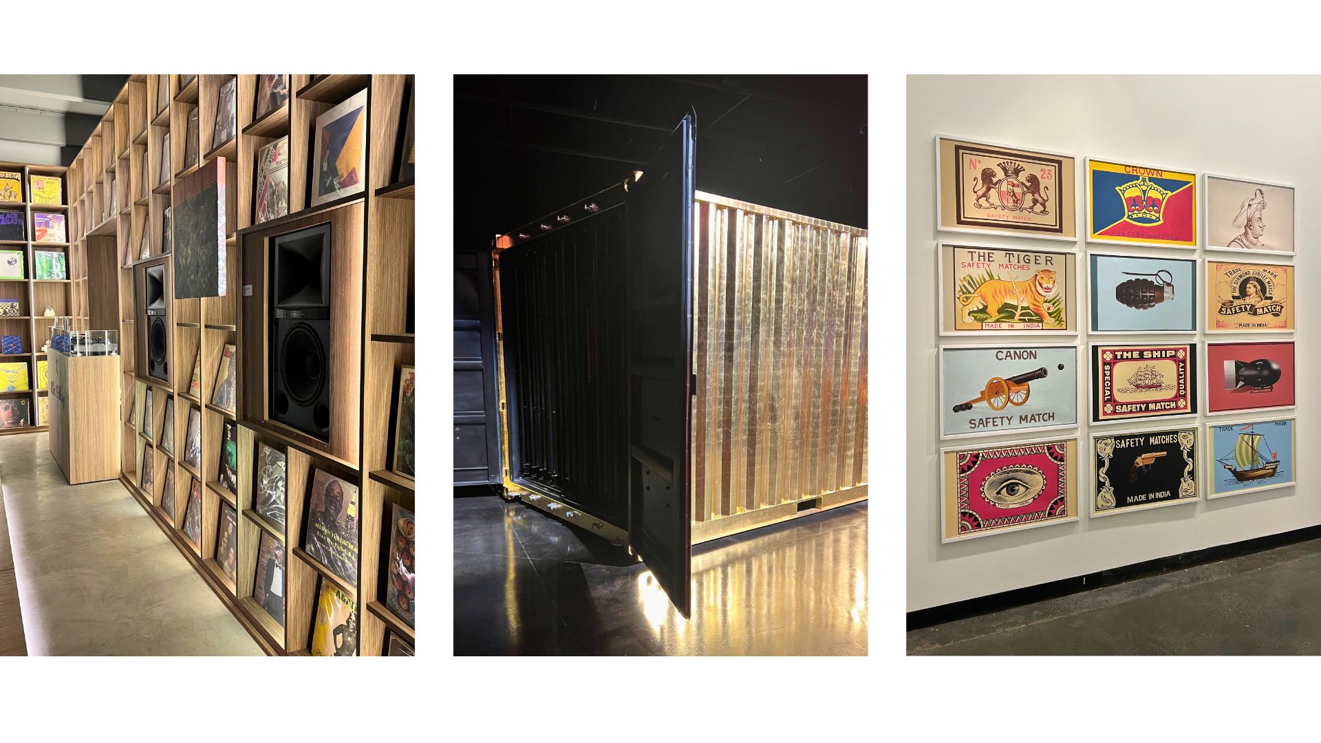 three different installations in Al Khayat Art Avenue in Dubai