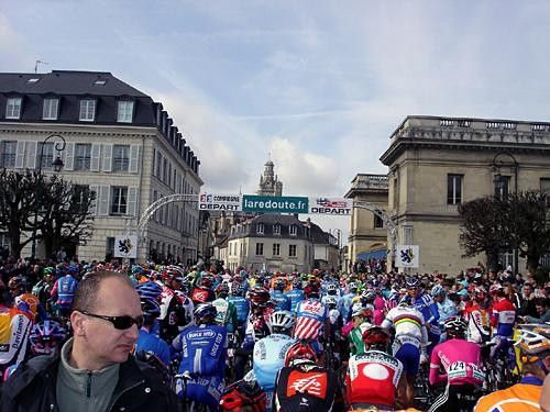 The start of the 104th Paris-Roubaix