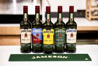 Jameson and Classic Football Shirts whiskey bottles for Football League clubs