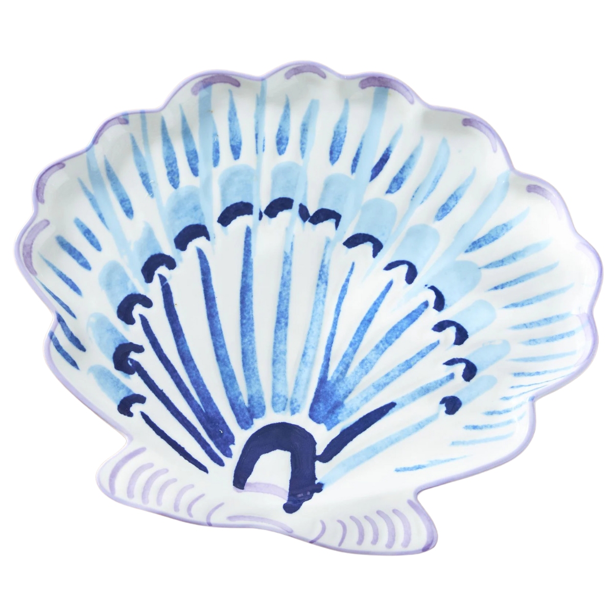 Blue Coastal Shell Shaped Platter
