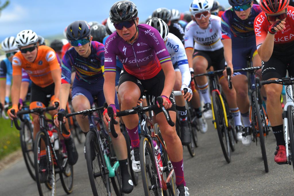 SCHMOLLN GERMANY MAY 25 Chantal Van Den Broek Blaak of Netherlands and Team SD Worx during the 34th Internationale LOTTO Thringen Ladies Tour 2021 Stage 1 a 899km stage from Schmolln to Schmolln ltlt2021 lottothueringenladiestour womencycling on May 25 2021 in Schmolln Germany Photo by Luc ClaessenGetty Images