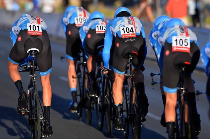 Garmin Sharp finished a distant 41 seconds off the winners in the Vuelta a Espa&ntilde;a team time trial