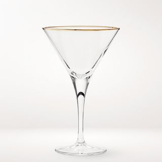 Gold Rim Martini Glasses
