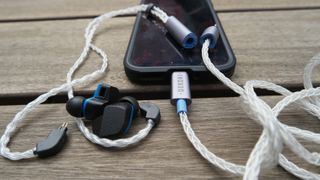 Final Audio A2000 IEMs, with Dekoni Ensemble cables, attached to a Google Pixel 9