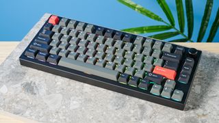 A carbon black Lemokey P1 Pro wireless mechanical keyboard