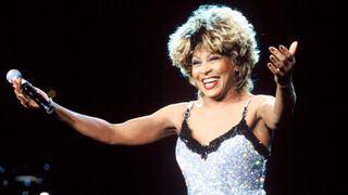Tina Turner performing at the Shoreline Amphitheatre on May 23, 1997