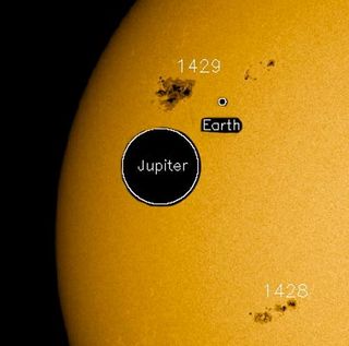 The massive sunspot region 1429 has been active lately.