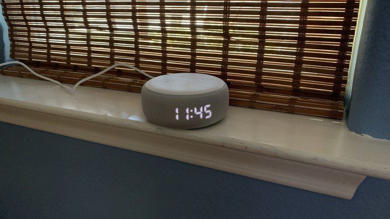 Echo Dot with Clock low light