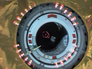 Berthing Lights Shine During HTV-4 Docking